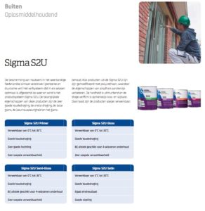 brochure Sigma S2U producten