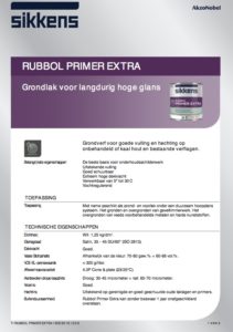 Productinfo Sikkens Rubbol Primer Extra