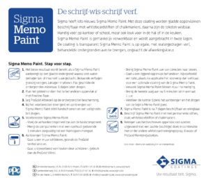 stap voor stap instructie Sigma Memo Paint